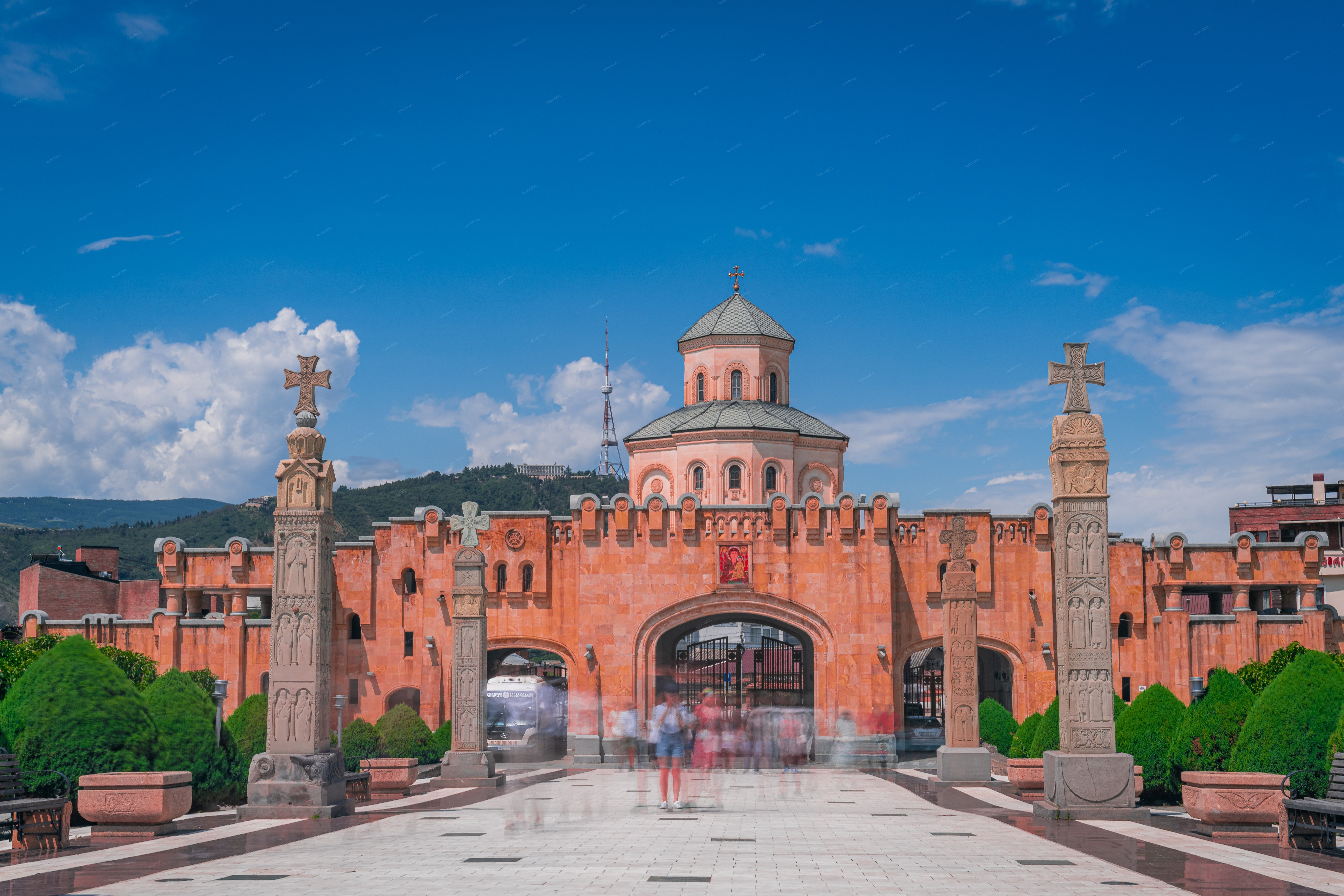 Holy Trinity Cathedral Tbilisi 02222 Stock Photo - Full size view