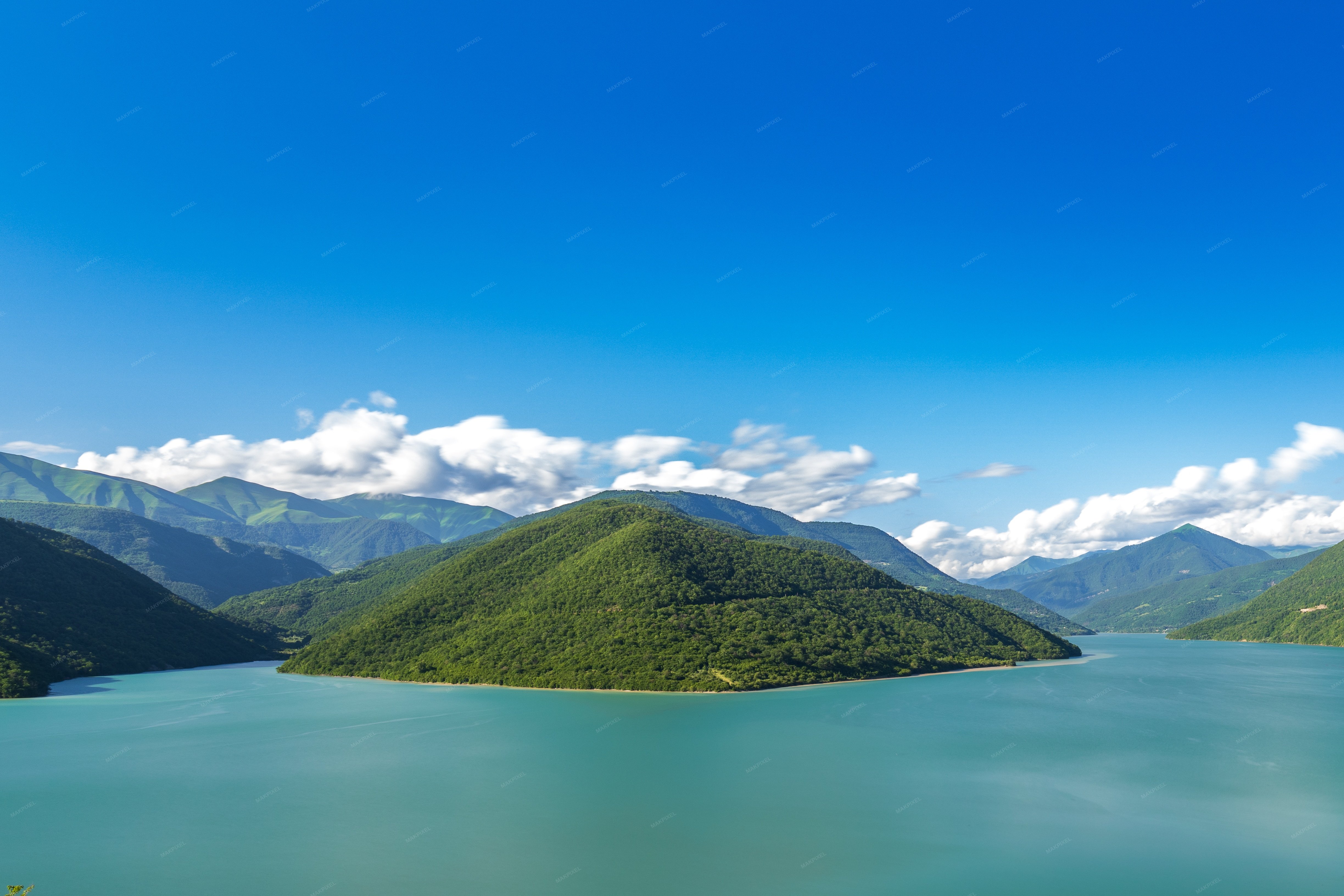 Lake And Mountains Technology Stock Photo - Full size view
