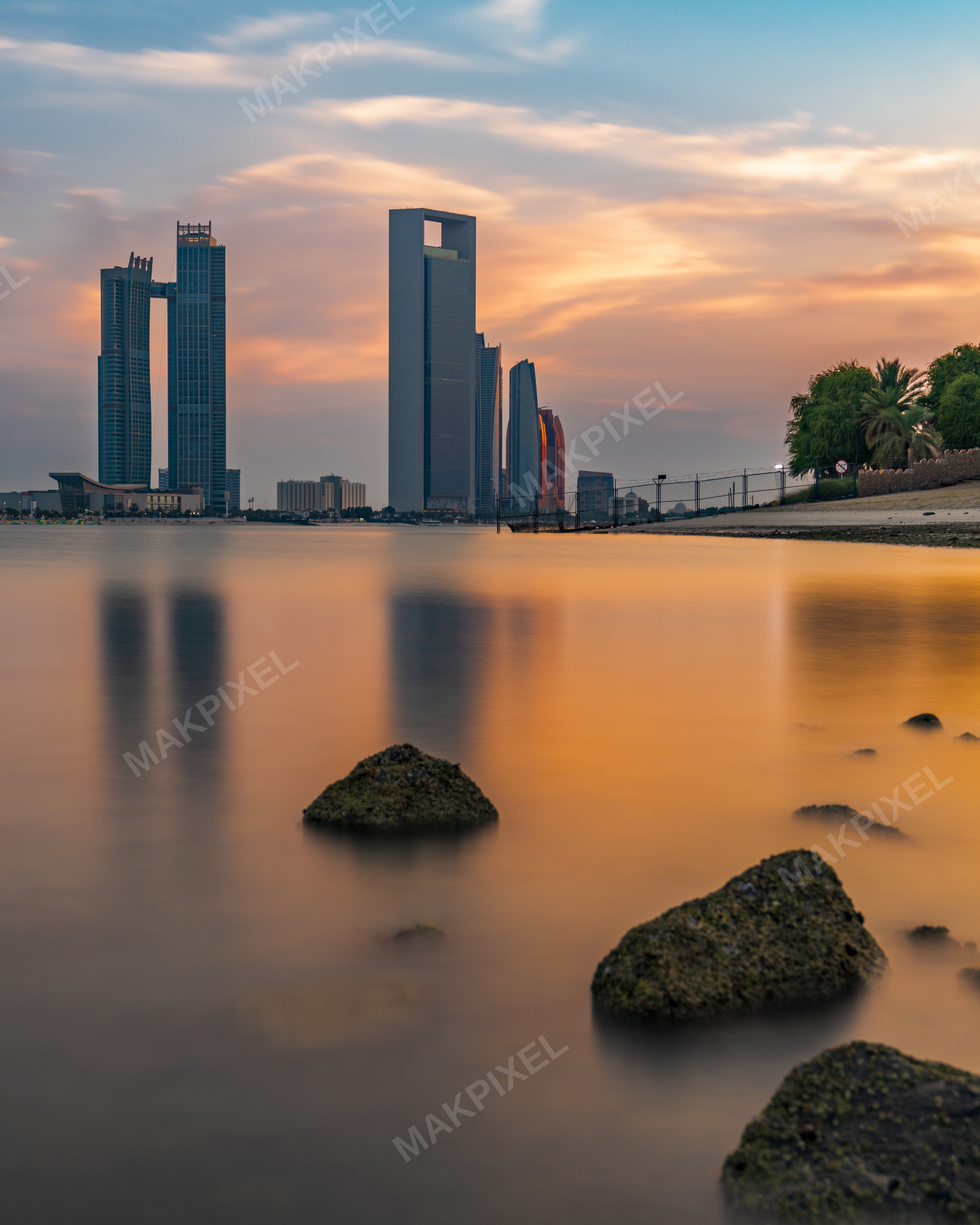 ABU DHABI Photograph Depicting Serene Coastal Scene What Appears - Full size view