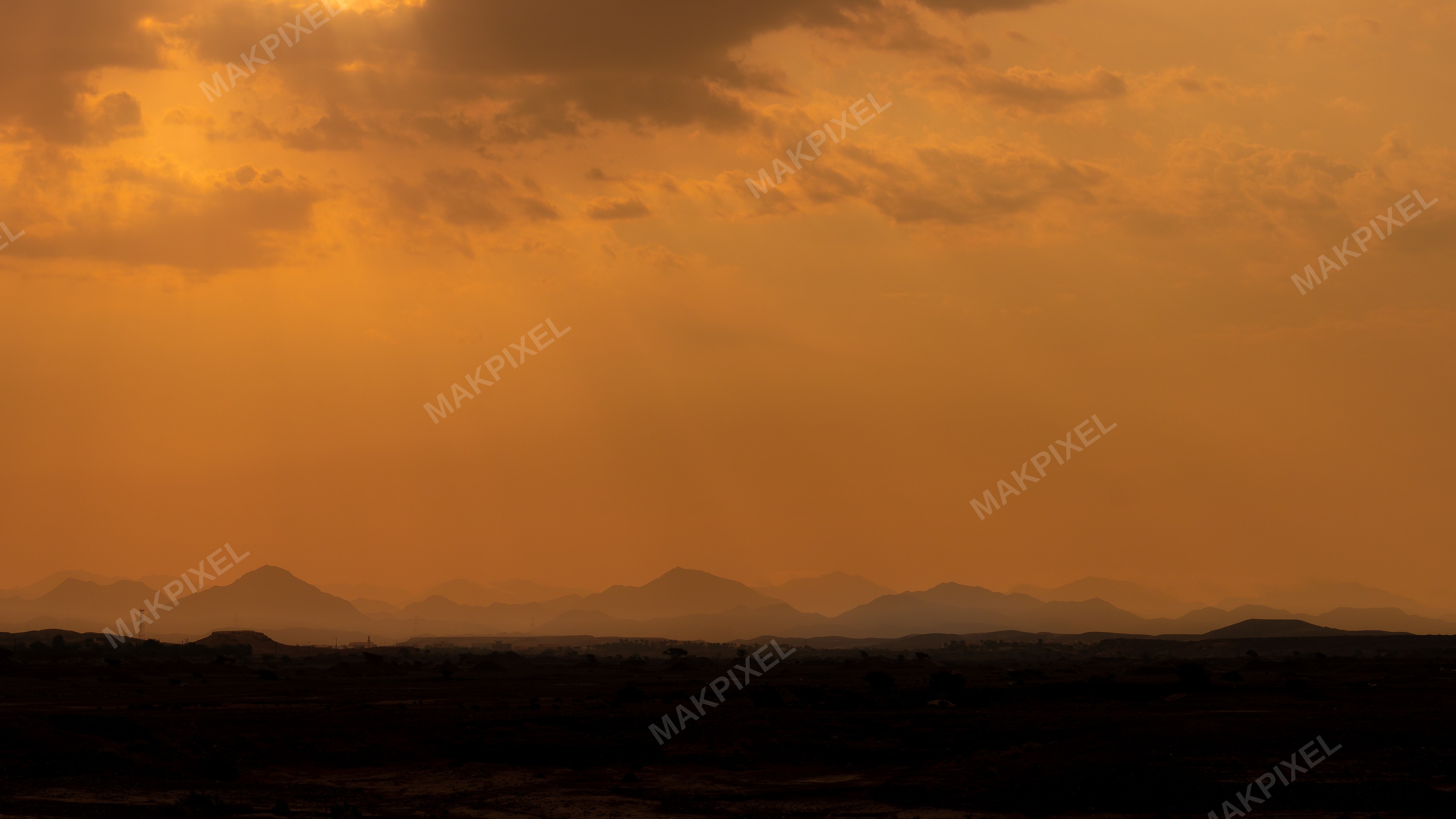 Korfakhan Sunset Sunrise Scene Dramatic Transitioning Warm - Full size view