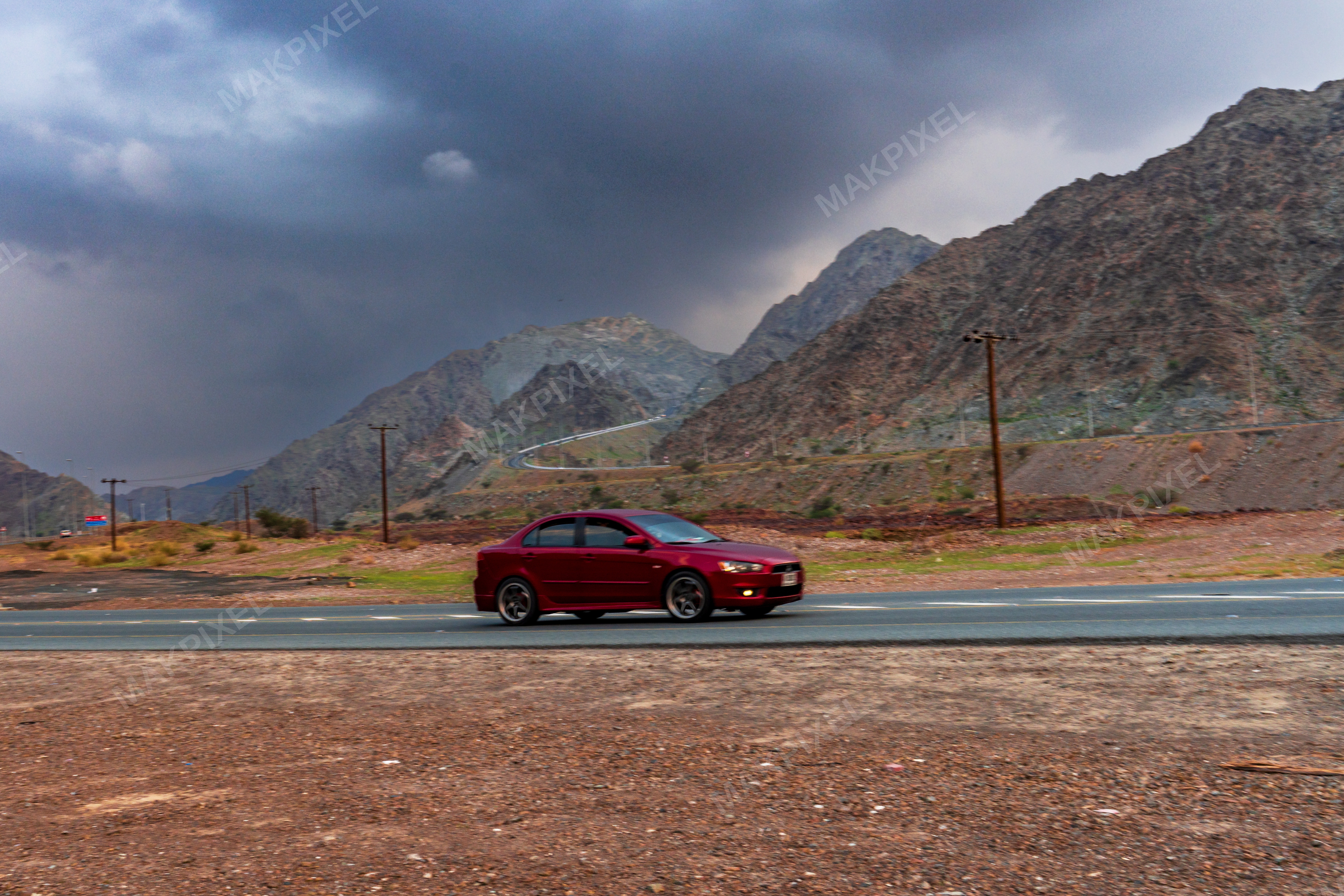 Sedan Mountain Road, Masafi Scenic Drive, Rocky Landscape - Full size view