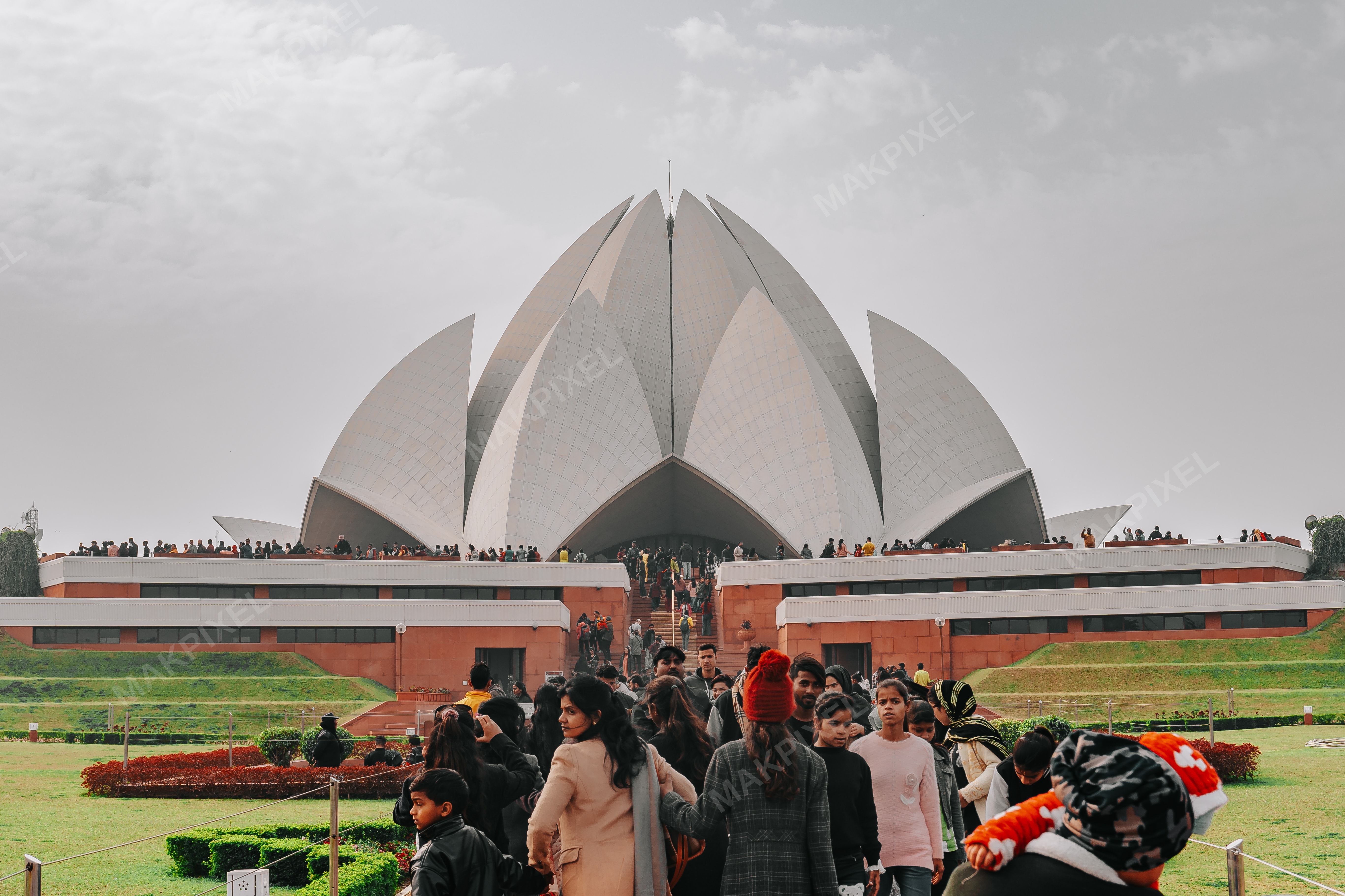 Indian Tourist Attraction Lotus Temple - Full size view