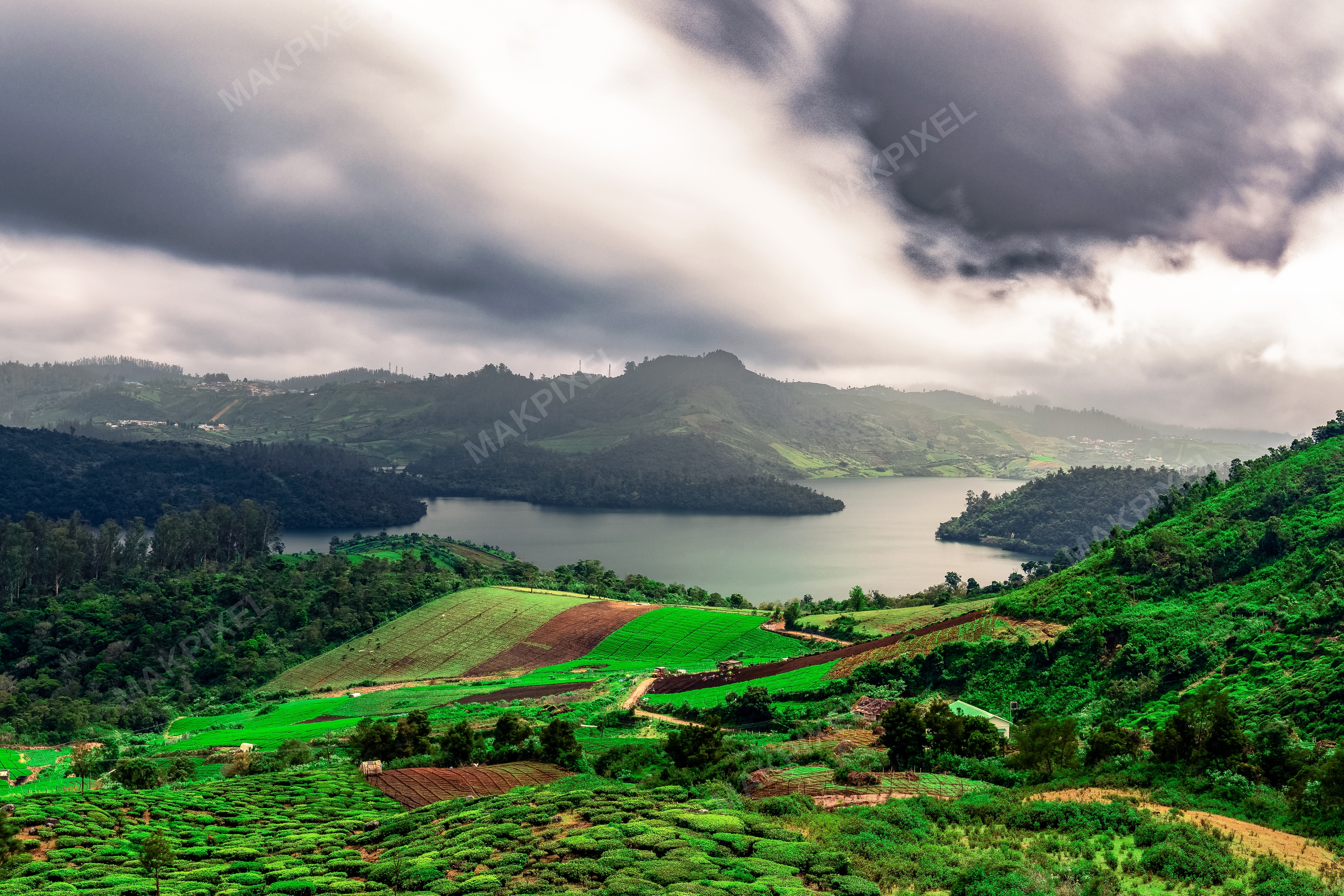 Emerald Lake, Ooty – Scenic Mountain Lake, Lush Green Hills, and Drama - Full size view