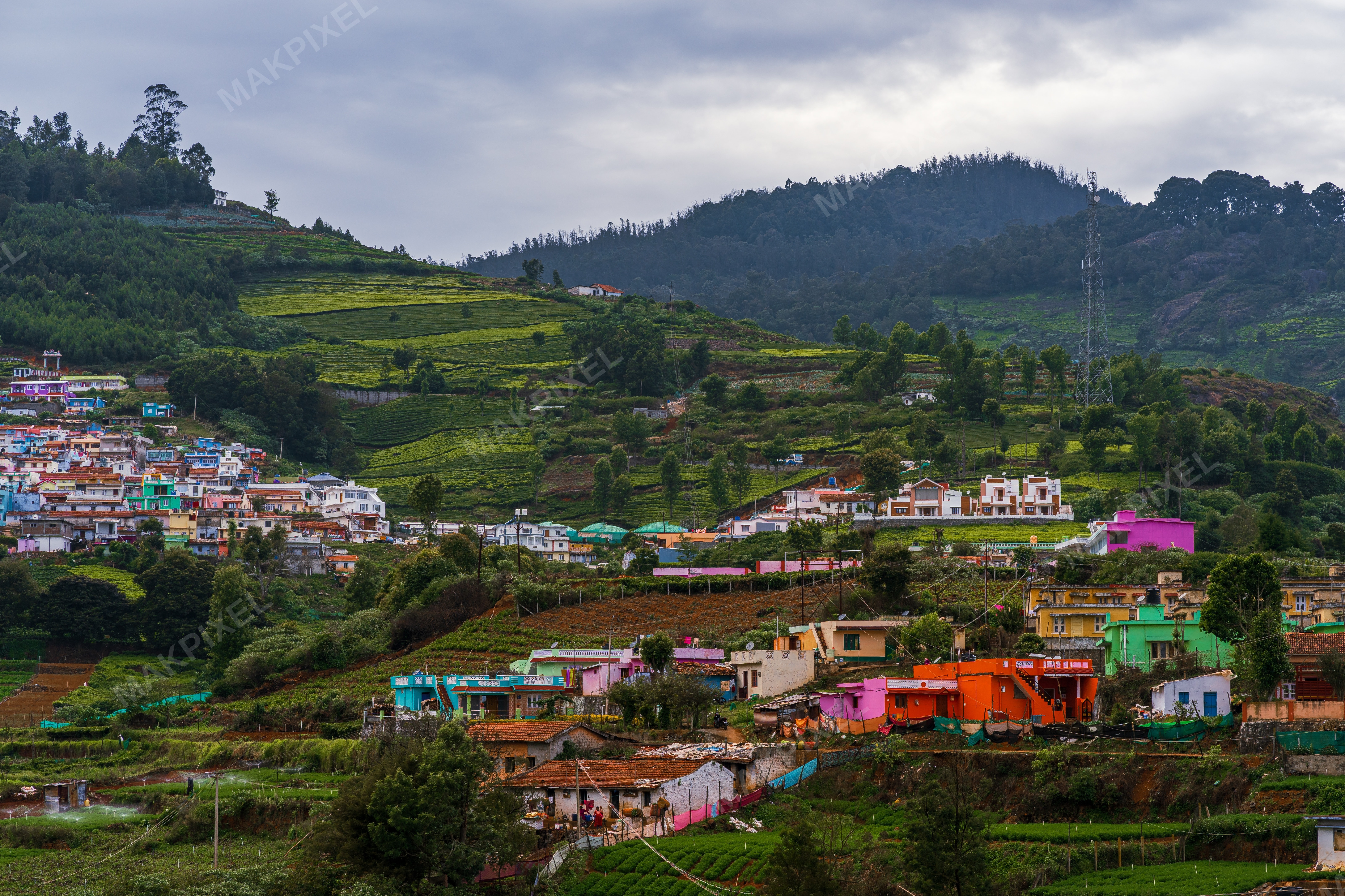 Colourful Village Nilgiris Hill Vibrant Village ooty - Full size view