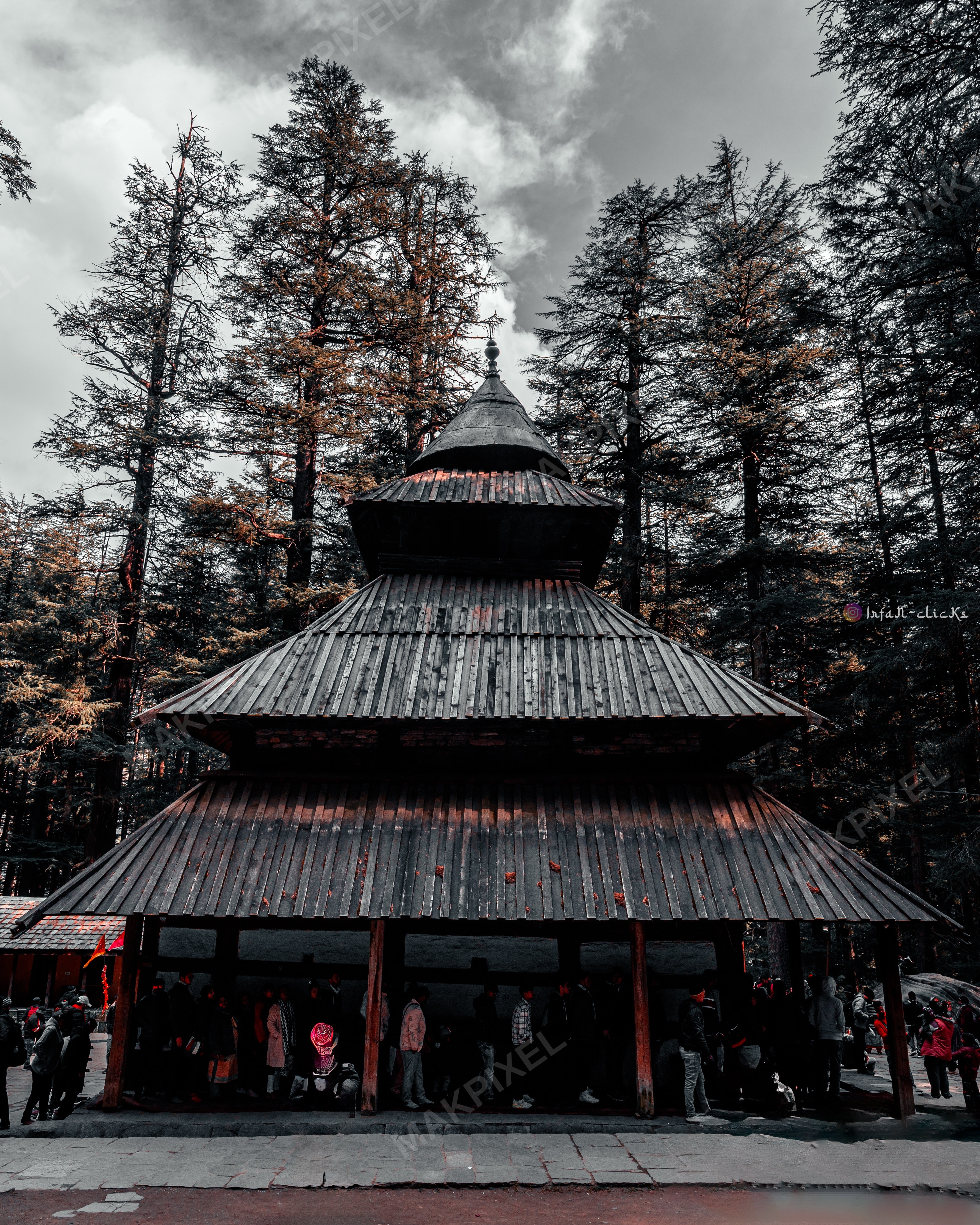Hadimba Devi Temple Manali Wooden Architecture Forest Heritage - Full size view