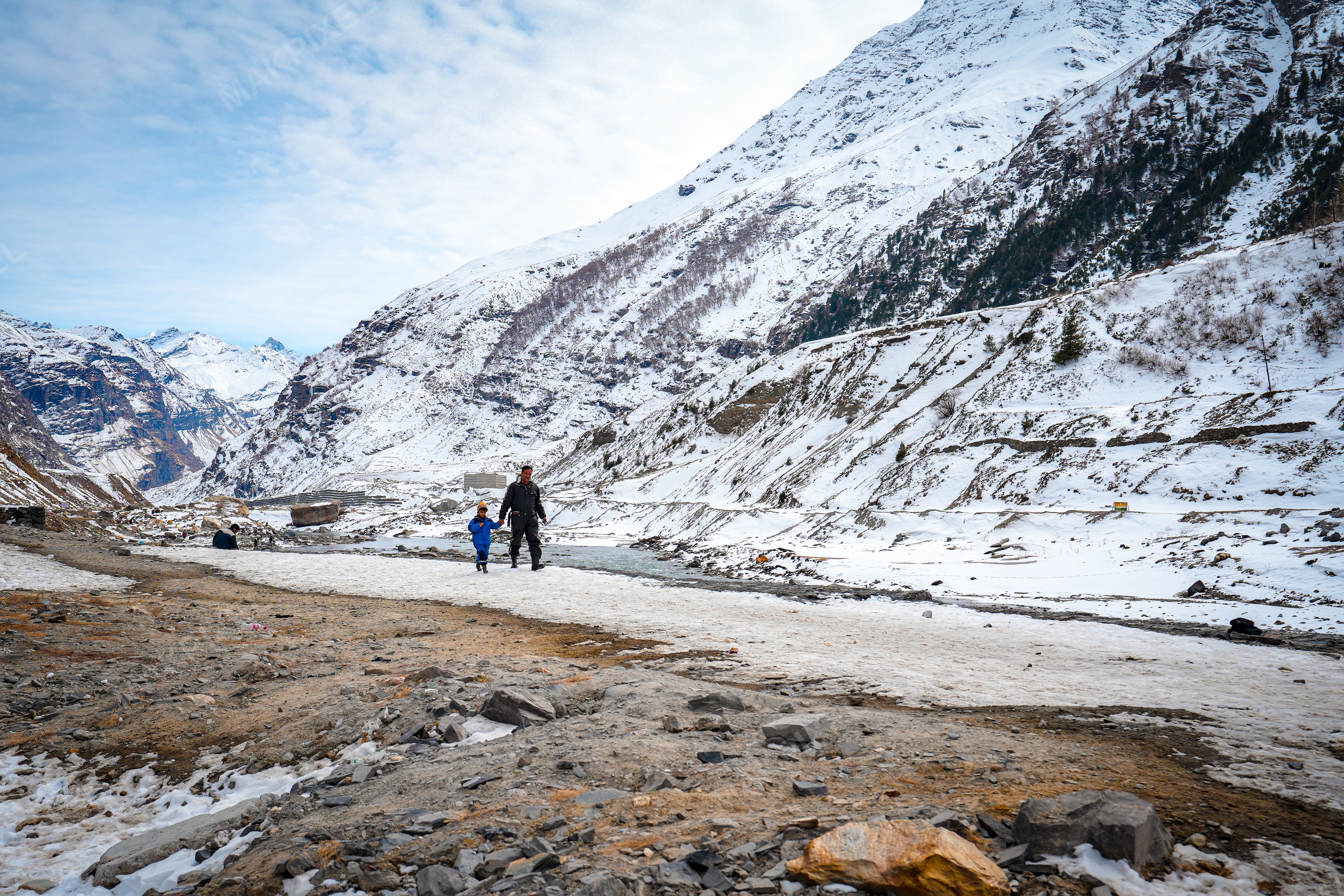 Solang Valley Atal Tunnel Winter Adventure Snow Mountain - Full size view