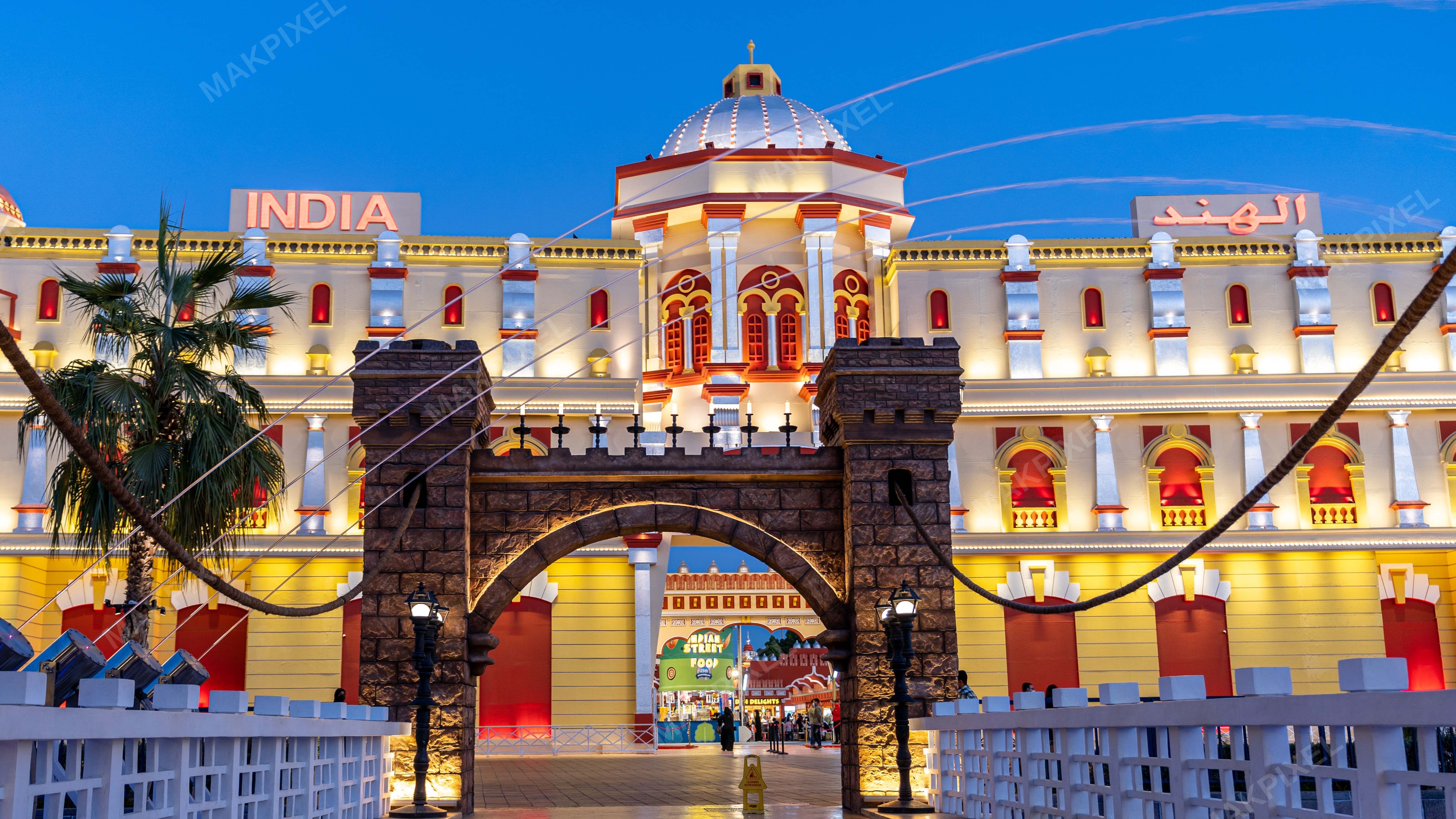 Global Village Dubai India Pavilion | Vibrant Landmark Architecture - Full size view