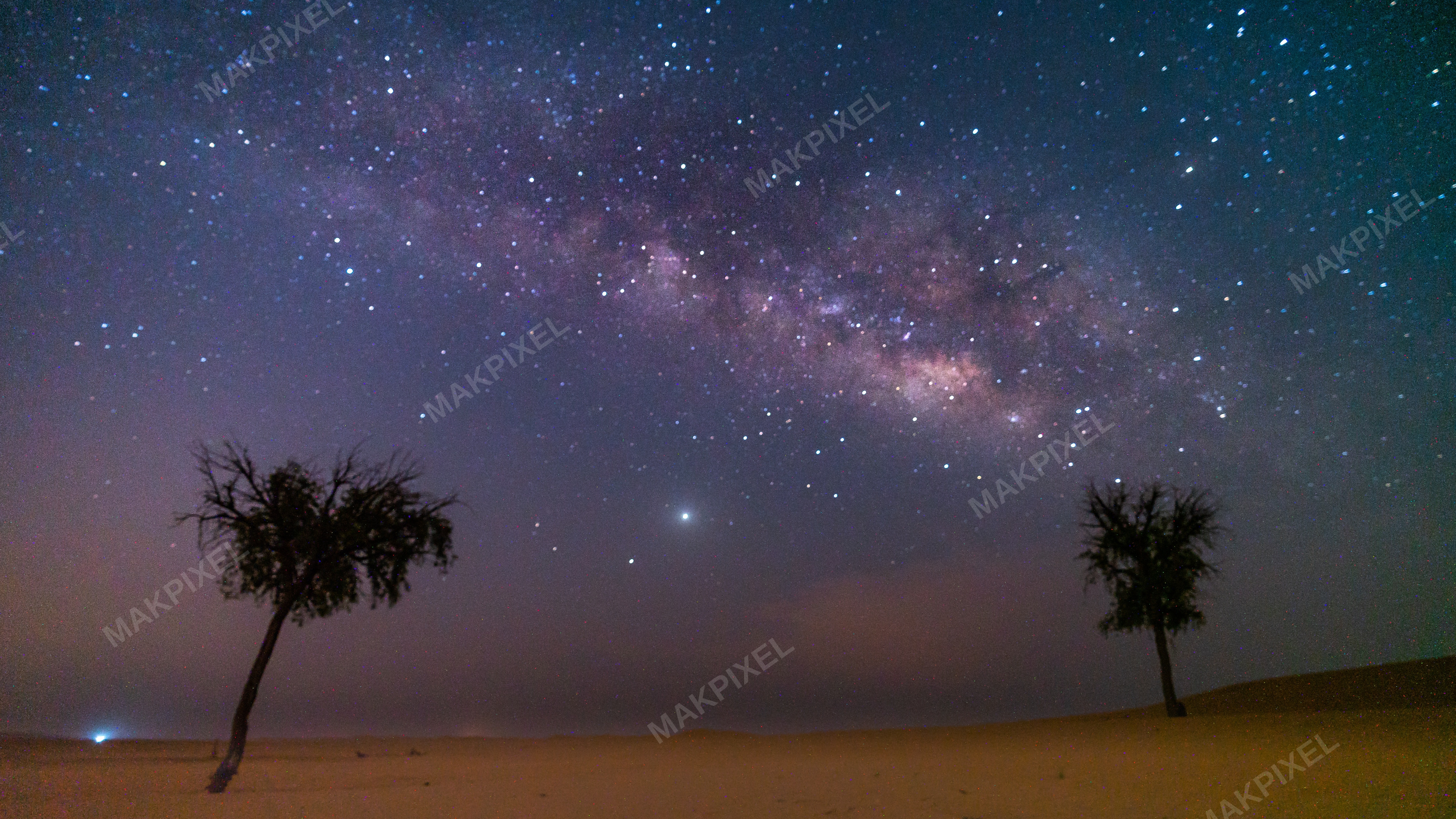 Milky Way Over Abu Dhabi Desert – Night Sky Photography - Full size view