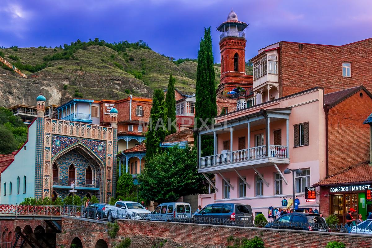 image depicts a picturesque town with traditional Tbilisi, Georgia - 3162×2108 stock photo