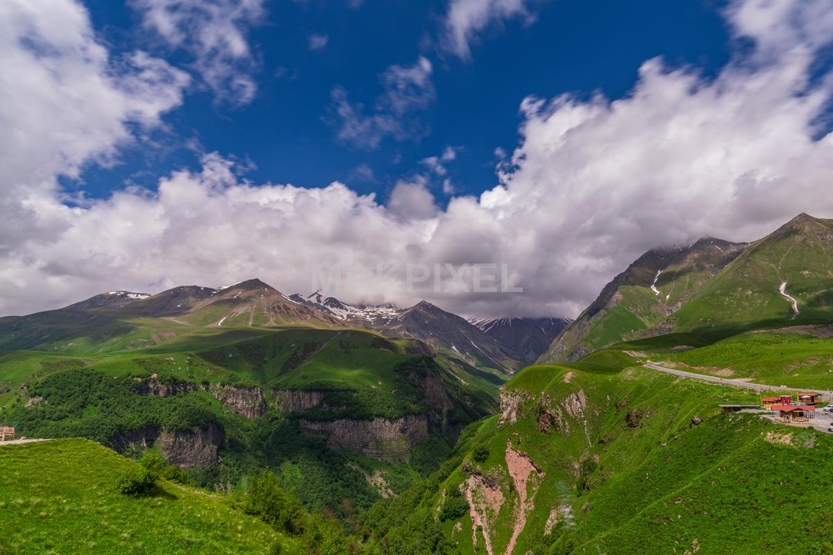 georgia landscape view - 7687×5125 stock photo