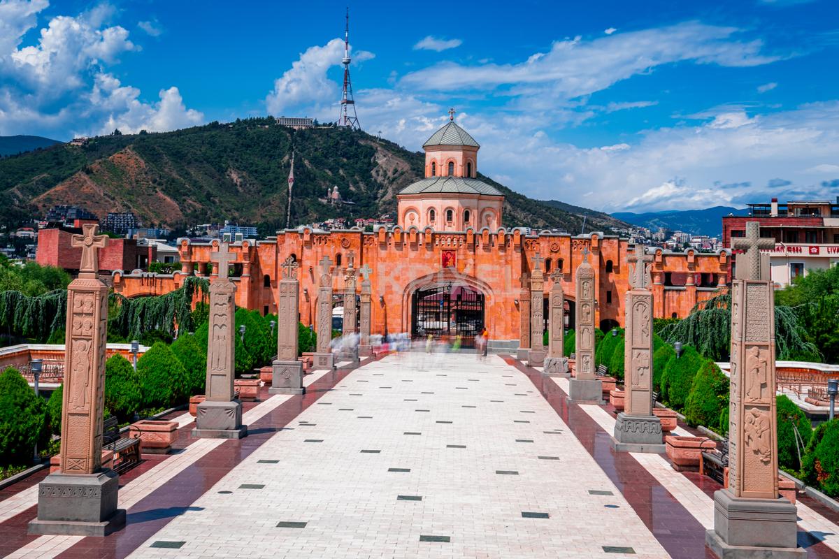 Holy Trinity Cathedral Of Tbilisi Architecture Stock Photo - 6485×4323 stock photo