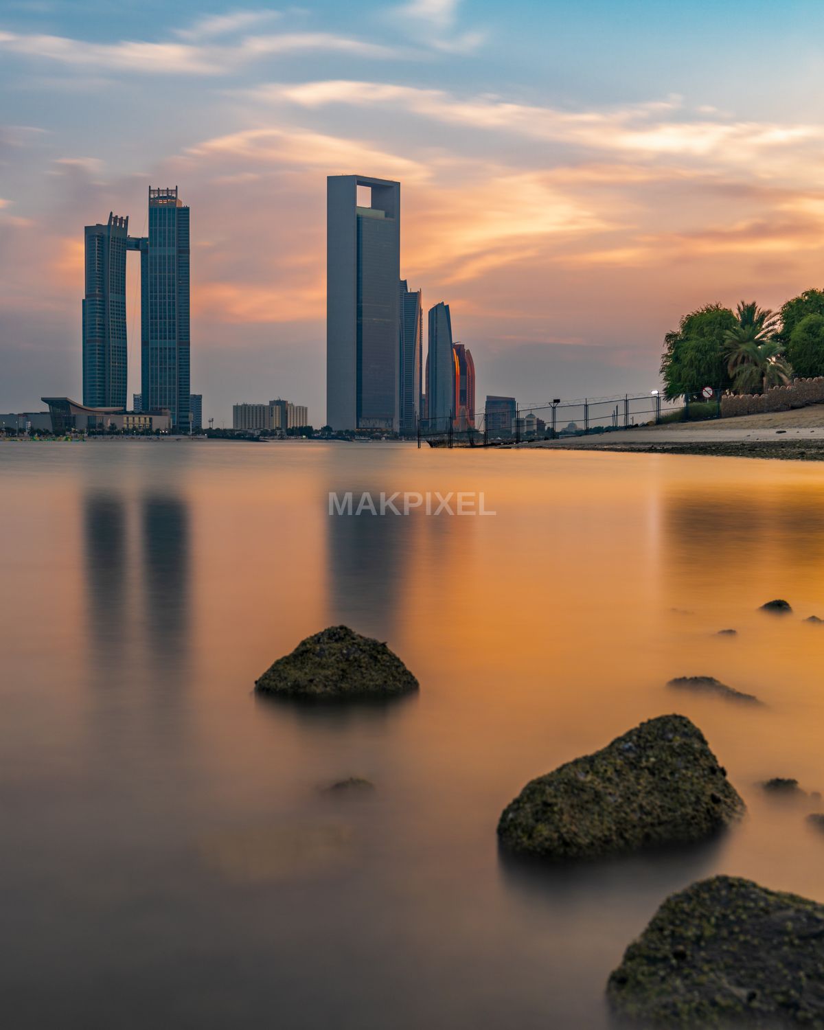 ABU DHABI Photograph Depicting Serene Coastal Scene What Appears - 5056×6320 stock photo