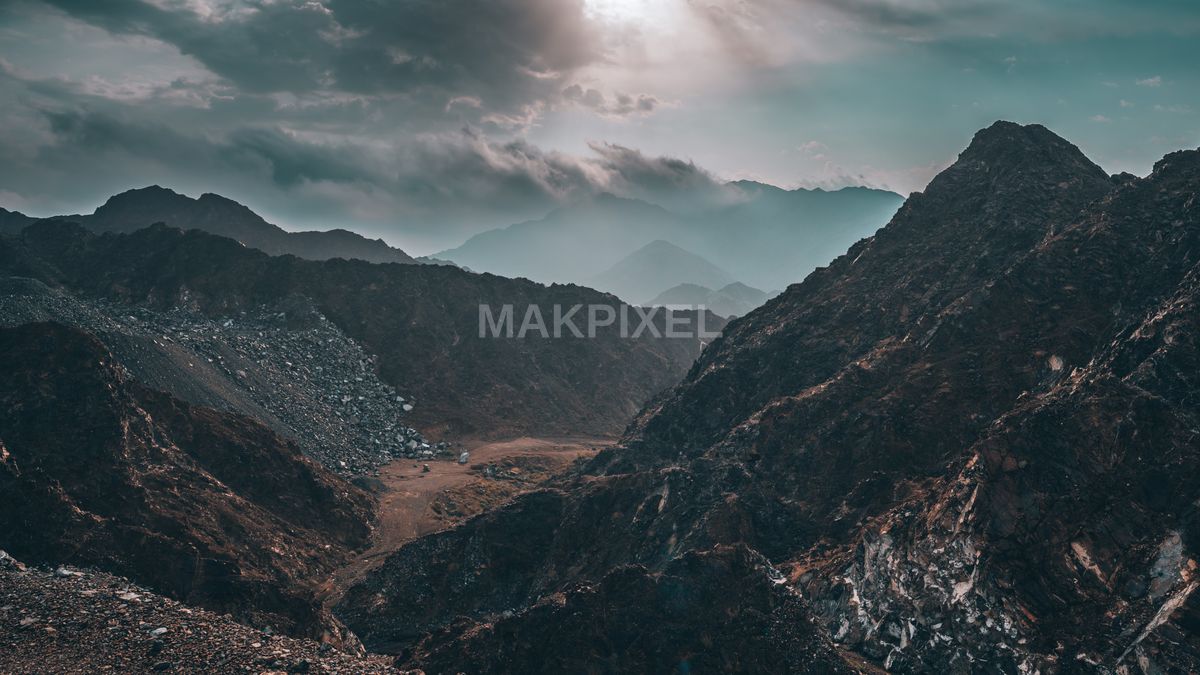 Korfakhan Image Depicts Natural Landscape Scene Mountainous - 8167×4594 stock photo