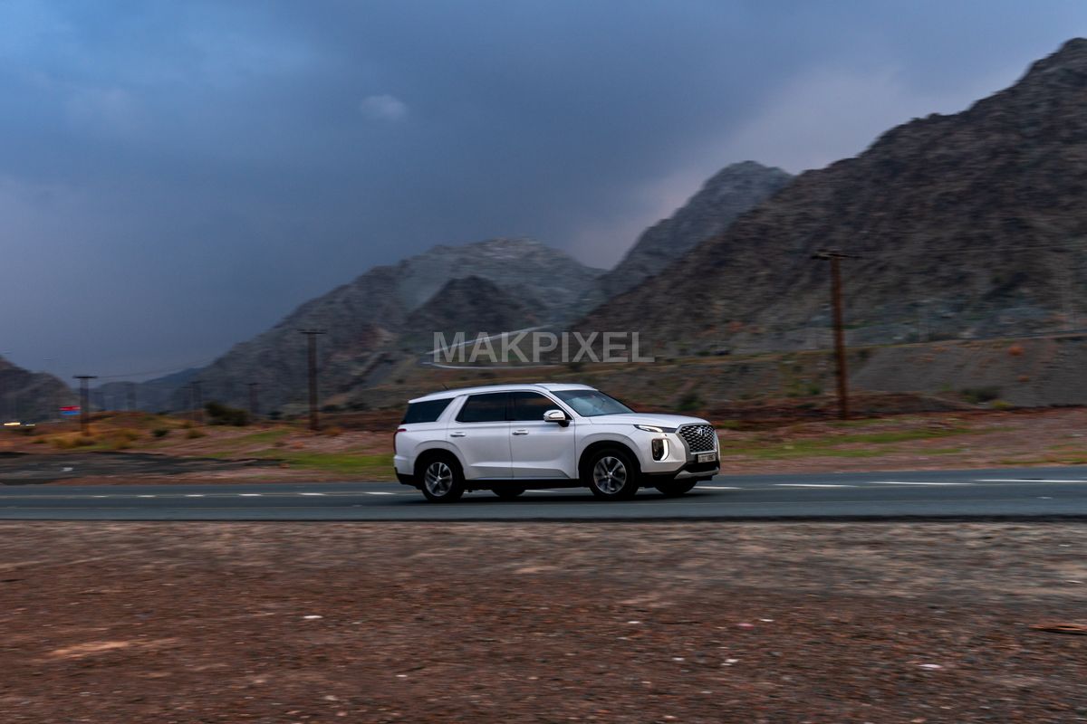 White Driving Mountain Road, Masafi Adventure Travel, Rocky - 7137×4758 stock photo
