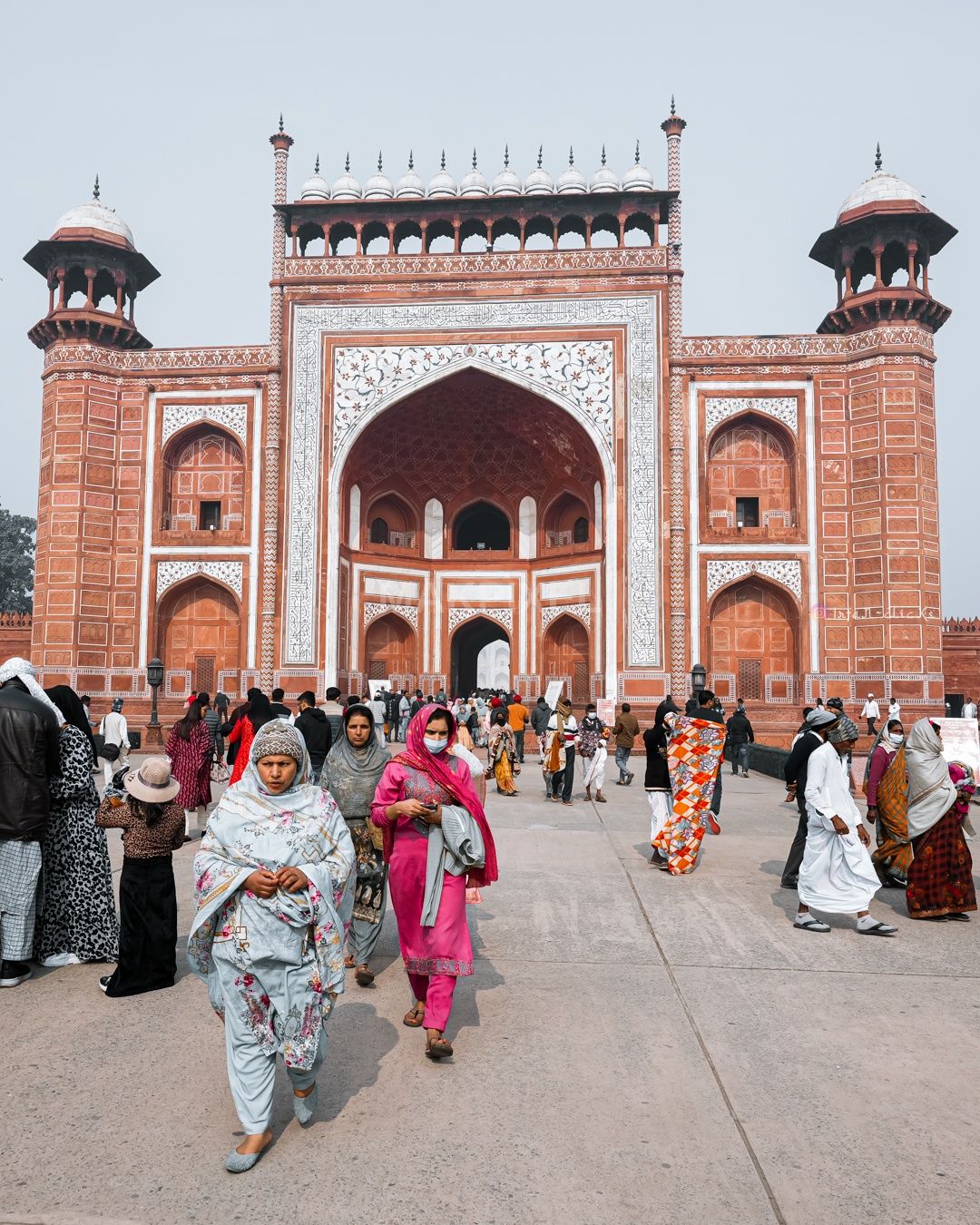 Grand Gateway Mahal, Agra Mughal Architecture Grandeur - 1080×1350 stock photo