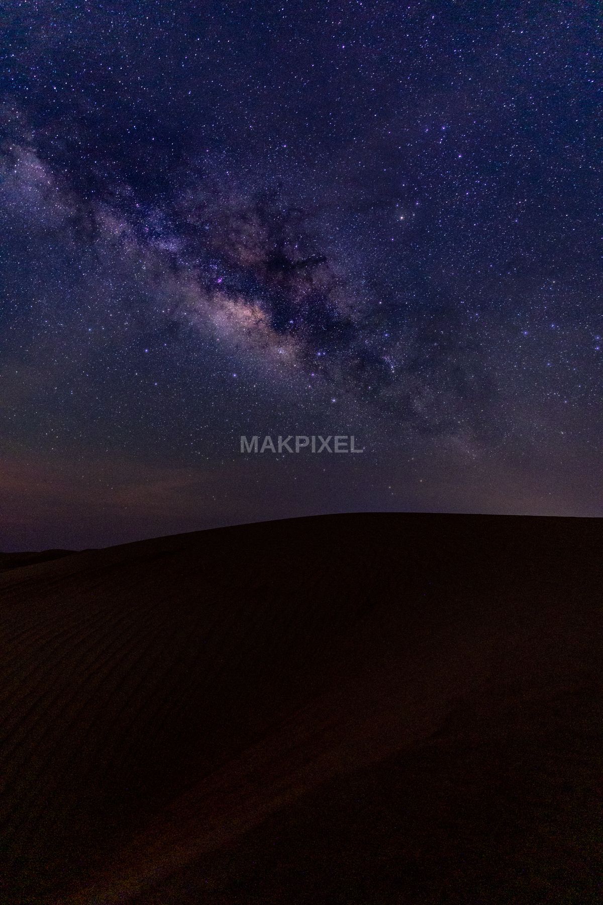 Milky Way Over Abu Dhabi Desert – Night Sky Astronomy - 4672×7008 stock photo