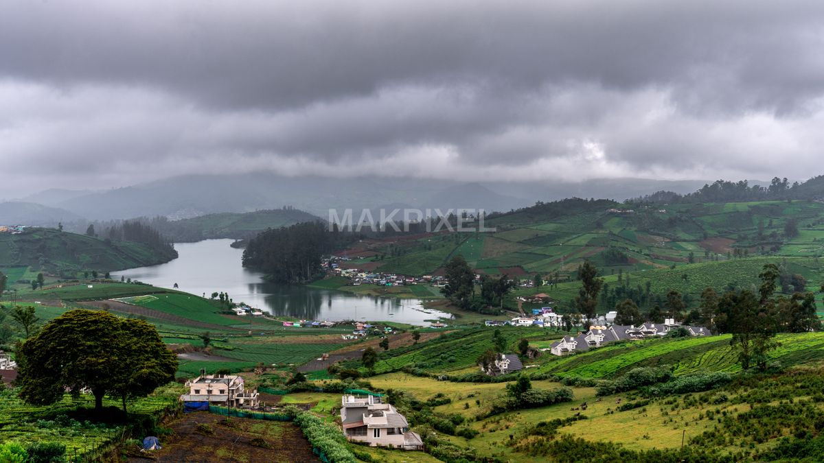Tamil Nadu Village Lakeside Landscape Photo | Rural Nature Image - 6342×3567 stock photo