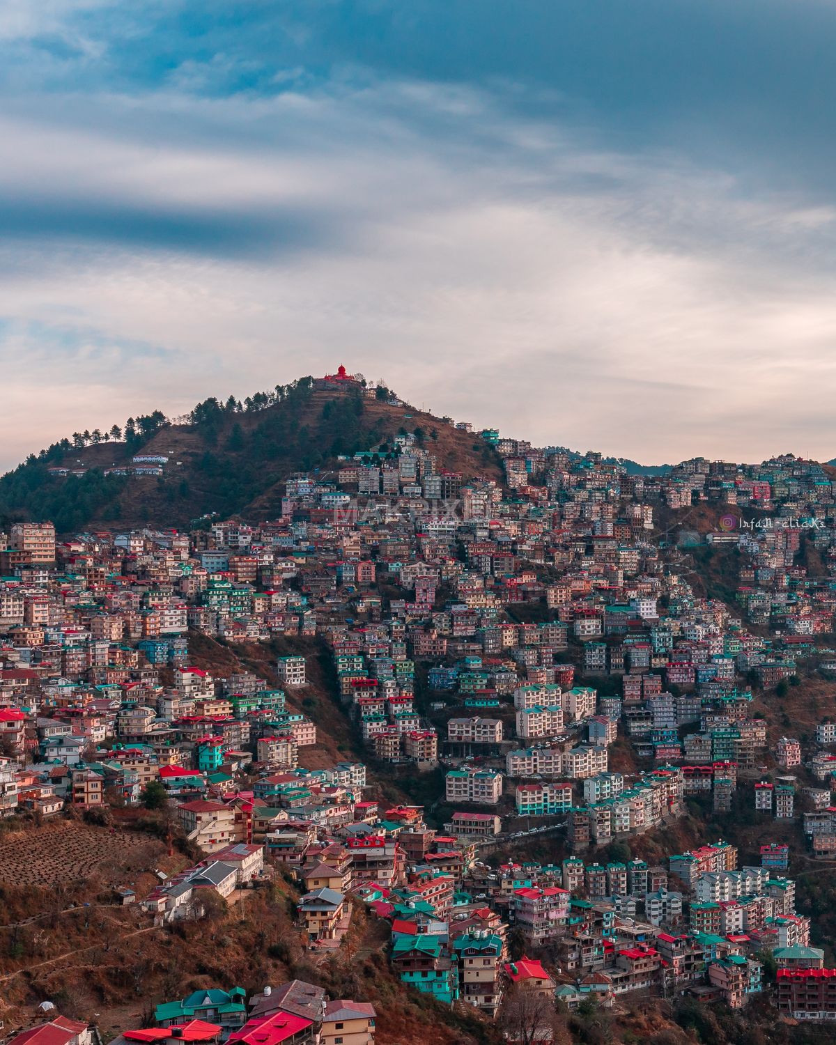 Shimla Cityscape Himalayan Hill Station Urban Landscape - 2464×3080 stock photo