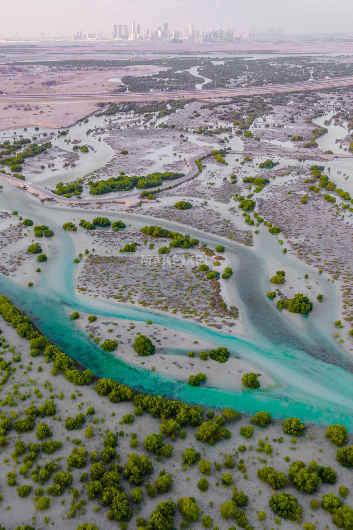 Jubail Mangrove Park Image Vertical Panorama Showcasing - 3915×5872 stock photo