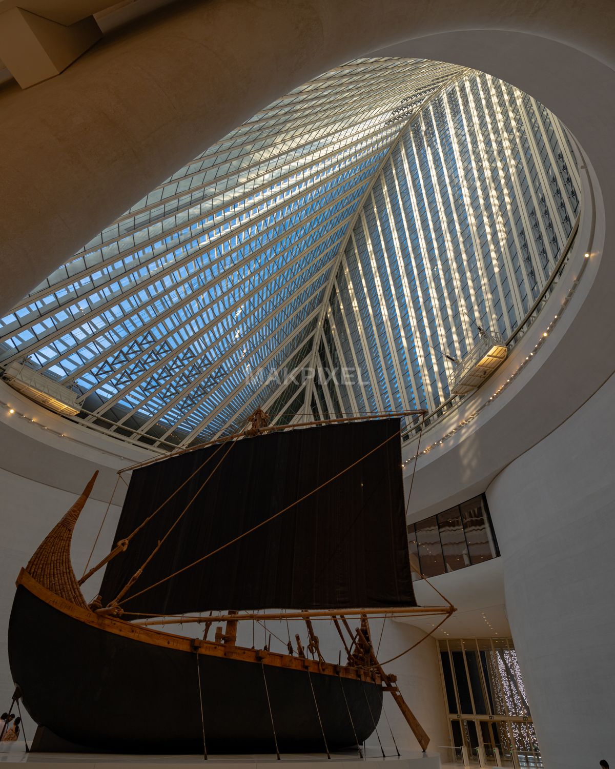 Zayed National Museum Abu Dhabi Dhow Boat | Traditional Viking Ship - 6041×7553 stock photo